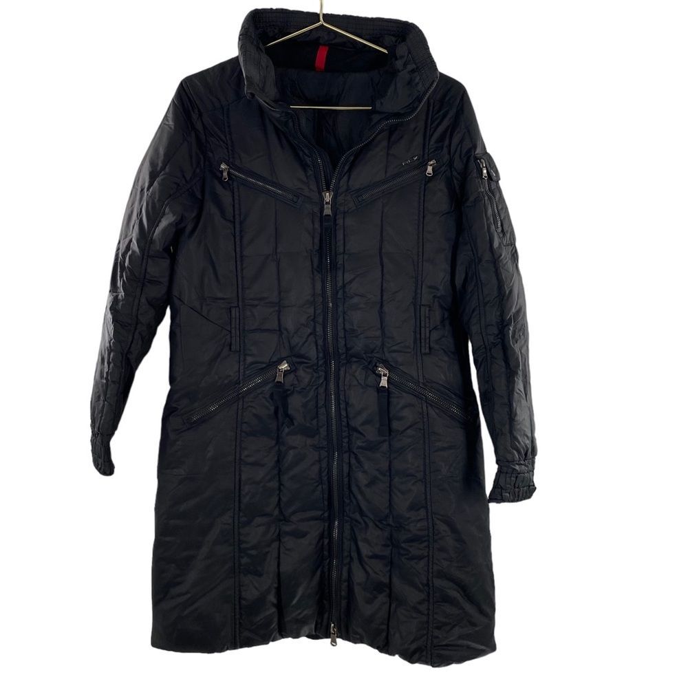 Ralph‎ Lauren Sport Women's Size M Longline Down Puffer Winter Jacket Black Snow